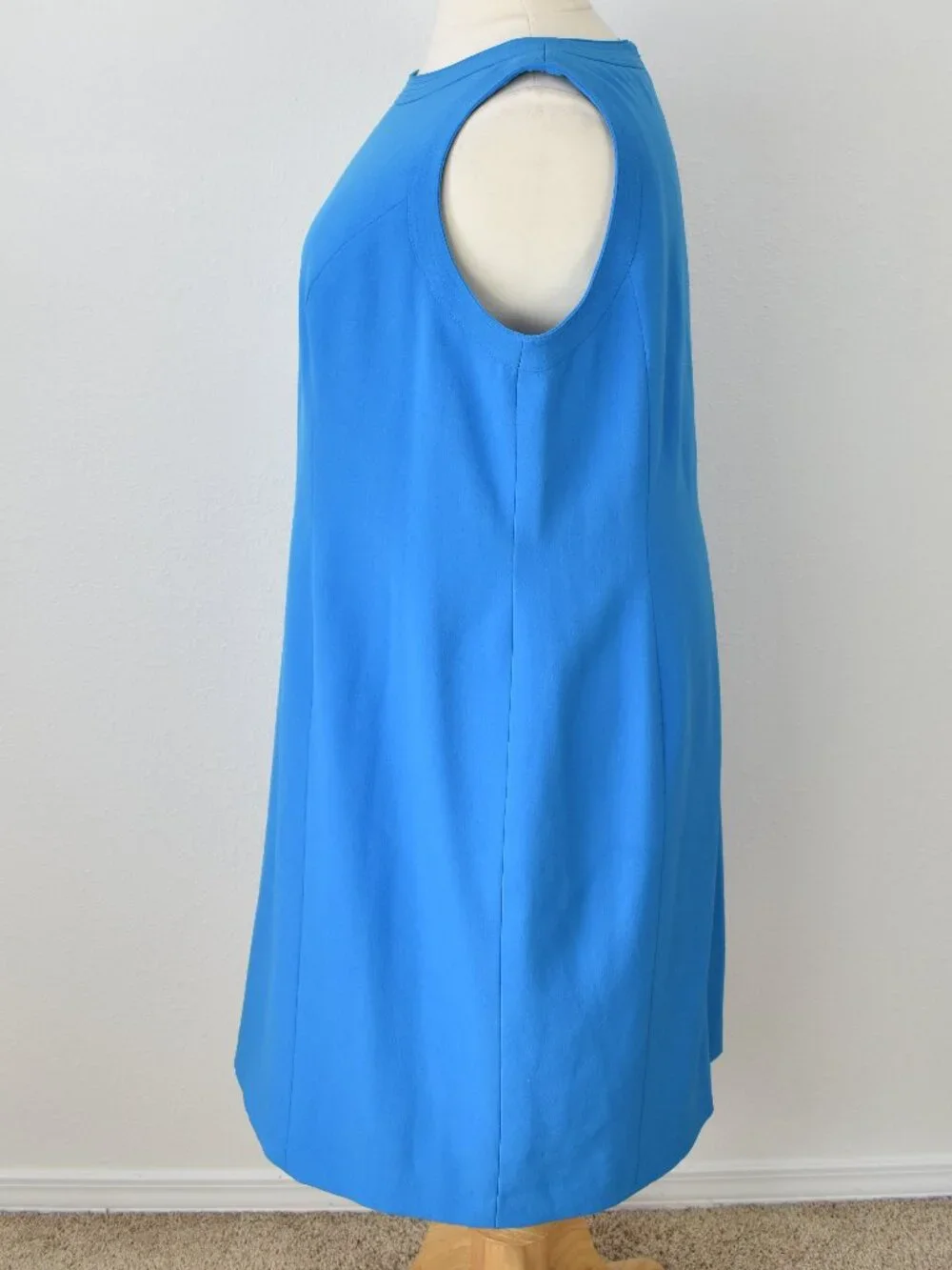 Kasper Sheath Boat Neck Dress Blue - 22W - Picture 3 of 8